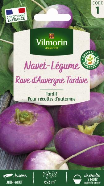 Potagères - Navet-Légume Rave d'Auvergne Tardive à Collet Rouge - PACKAGING_RECTO